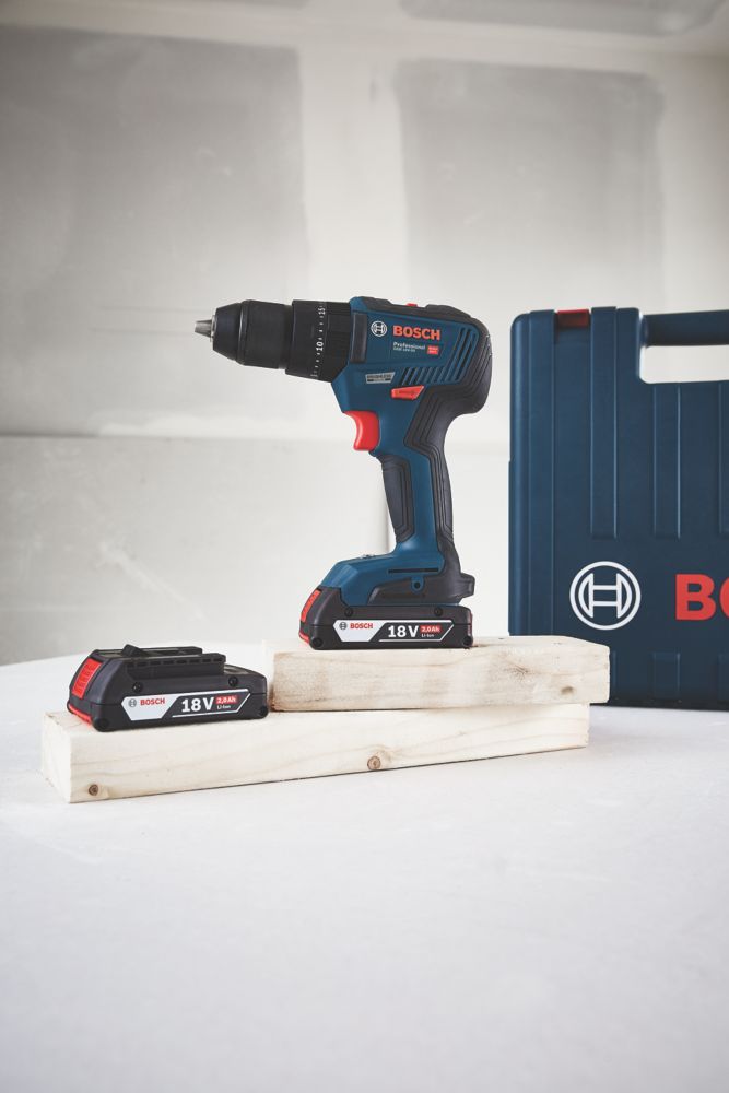 Bosch Gsb 18 V 50 18v 2 0ah Li Ion Coolpack Brushless Cordless Combi Drill Combi Drills Screwfix Com