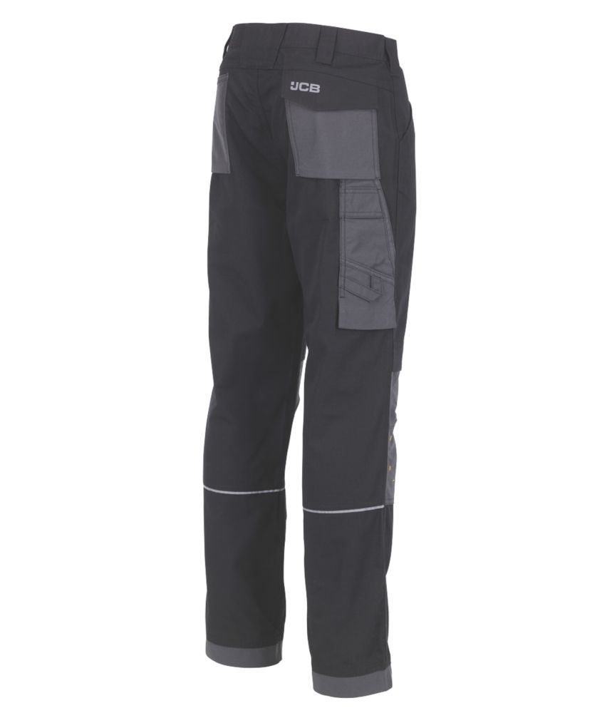 JCB Rip-Stop Trousers Black / Grey 38