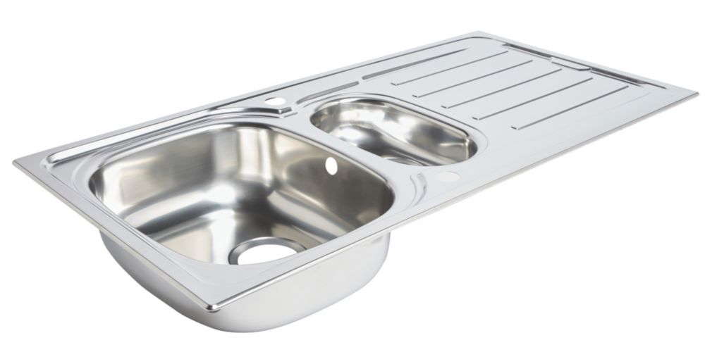 Kitchen Sink Drainer Stainless Steel 1 5 Bowl 1000 X 500mm