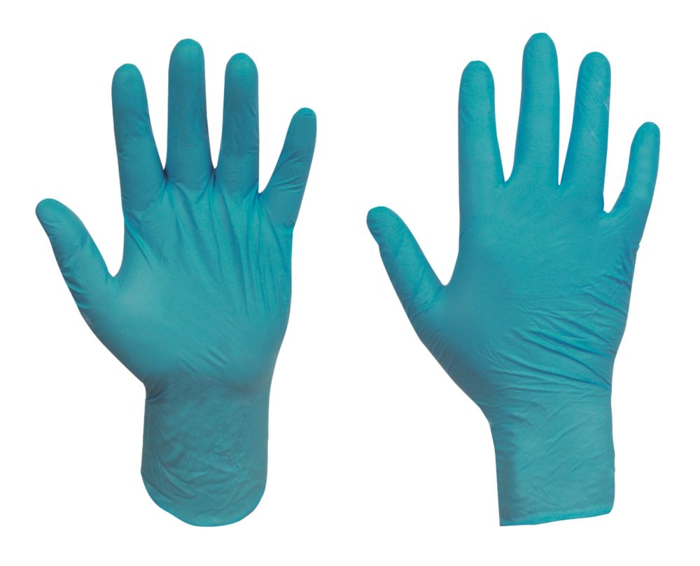 Ansell Touch N Tuff Nitrile Powder-Free Disposable Gloves Teal Large 100 Pack Reviews