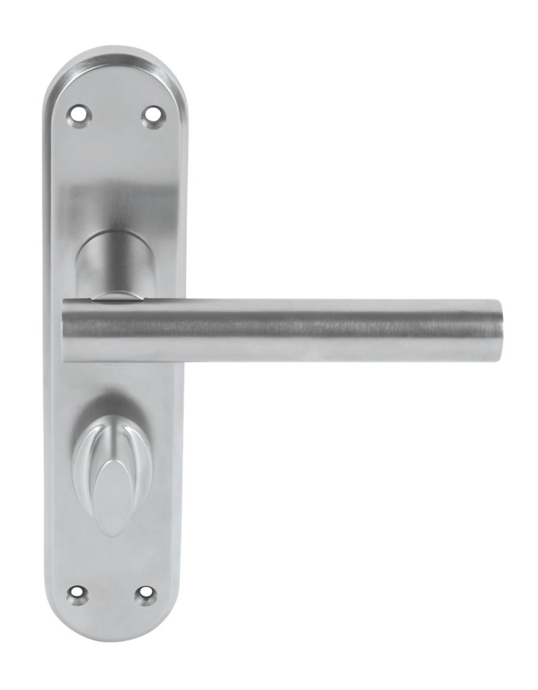 Smith & Locke T-Bar Fire Rated LoB Bathroom Door Handles Pair Satin Chrome Reviews