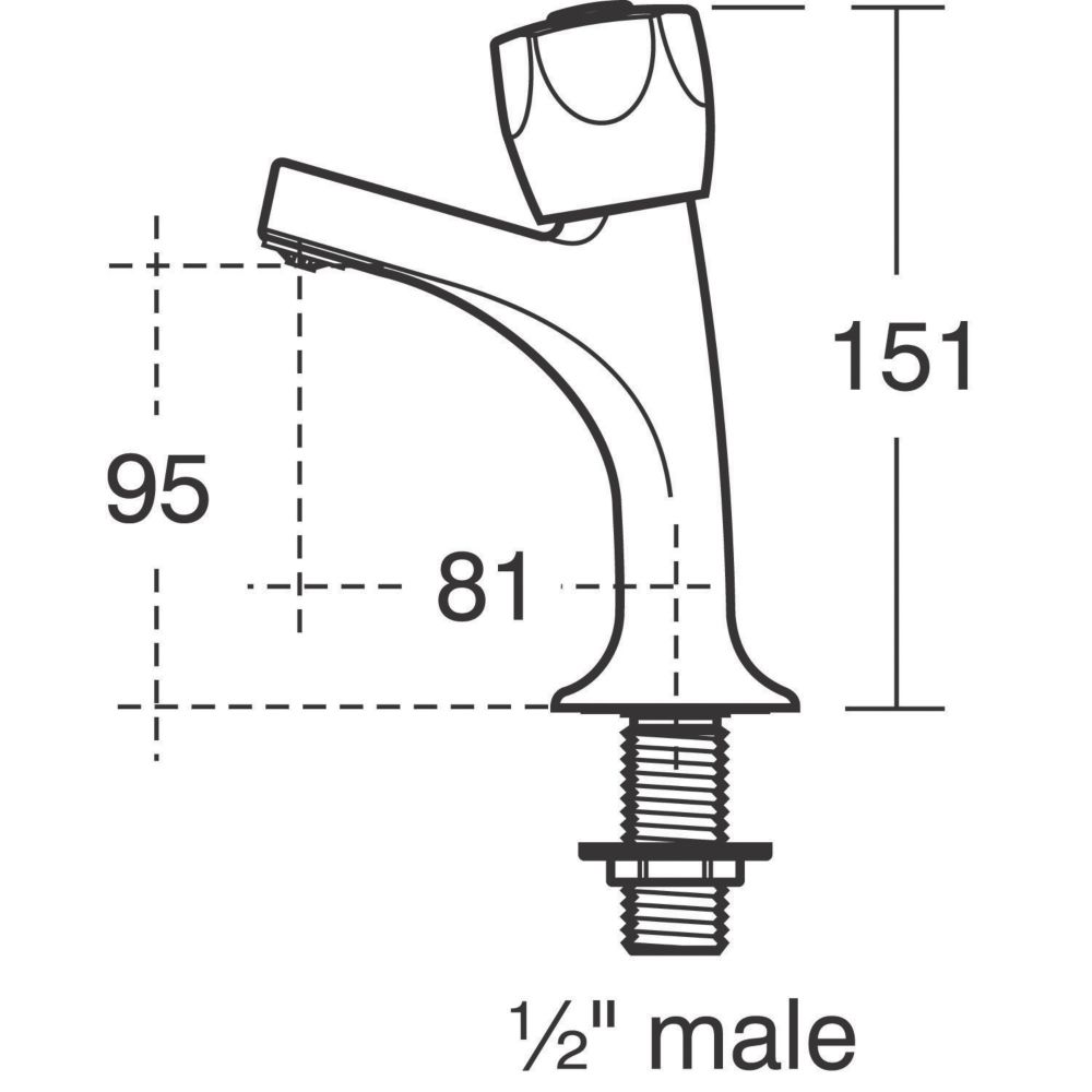 Armitage Shanks Sandringham 21 High Neck Pillar Taps