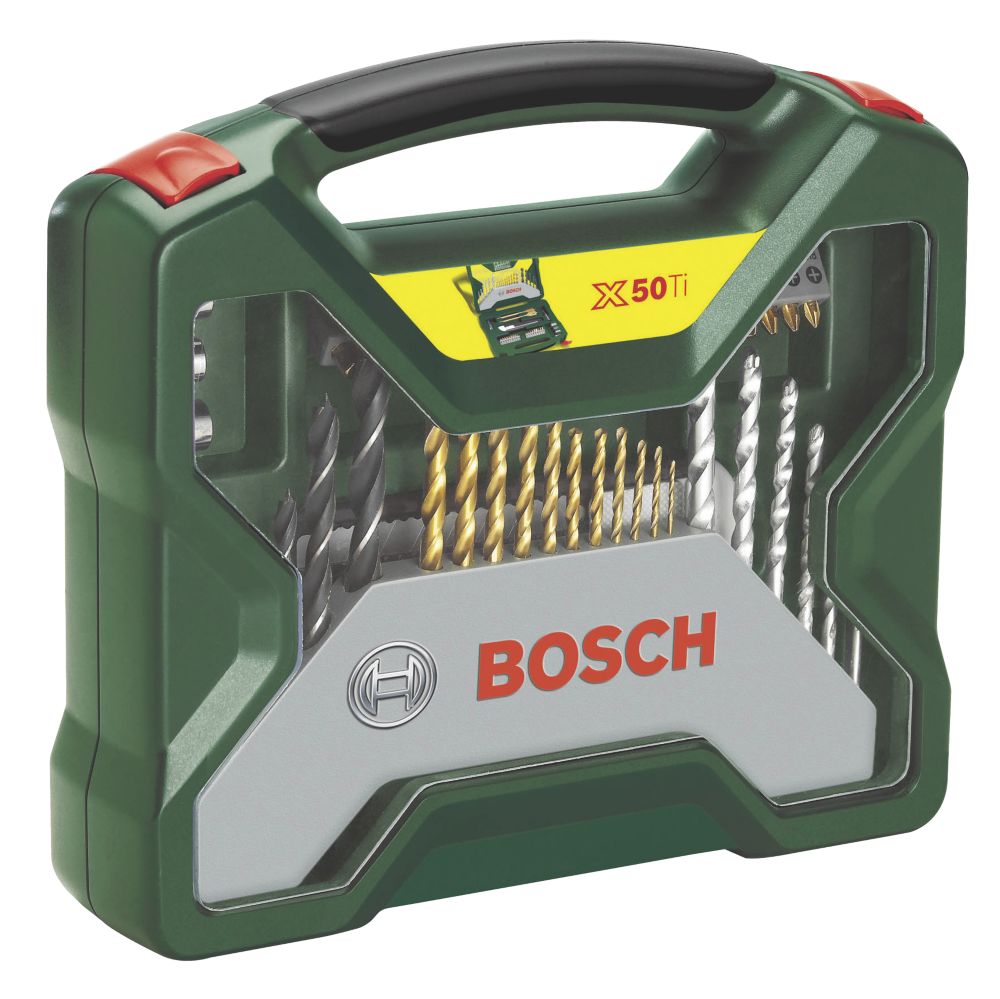 Bosch Straight & Hex Shank Mixed Drill & Screwdriver Bit Set 50 Pieces