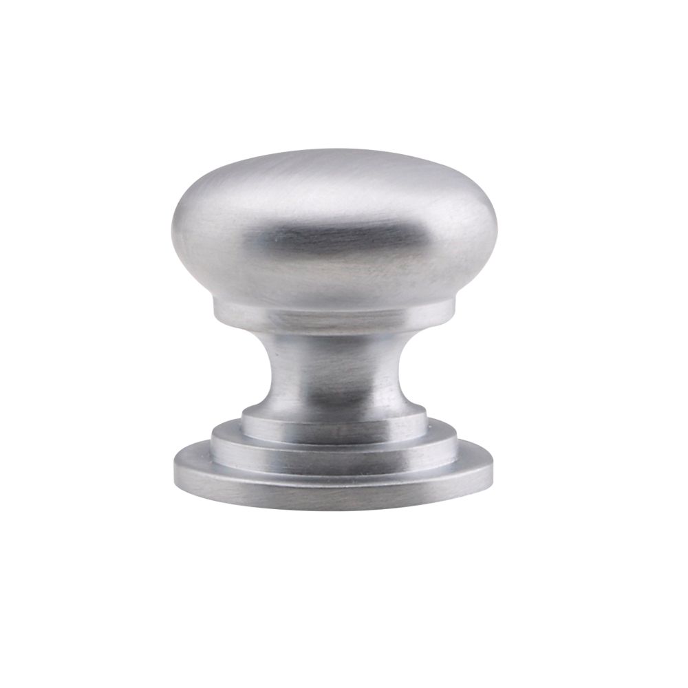 Fingertip Design Victorian Cupboard Knob Satin Chrome 25mm