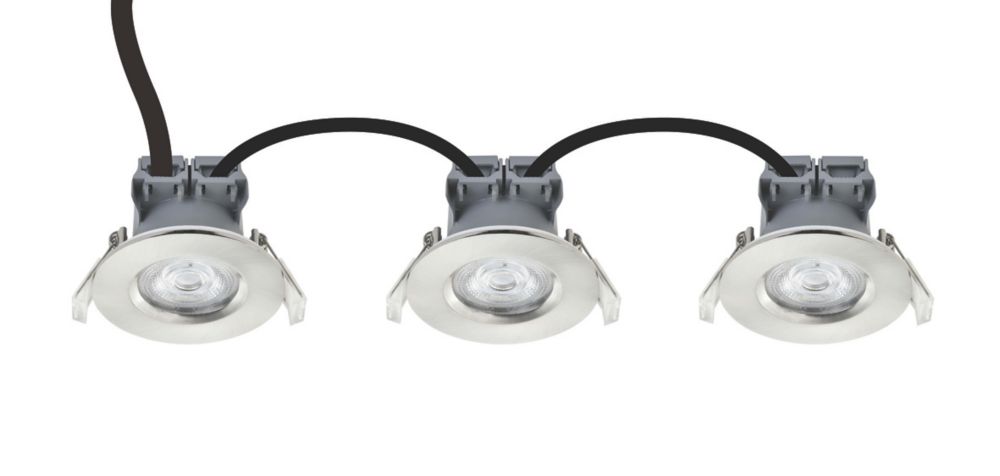 LAP Fixed LED Downlight Brushed Nickel 370lm 5W 220-240V