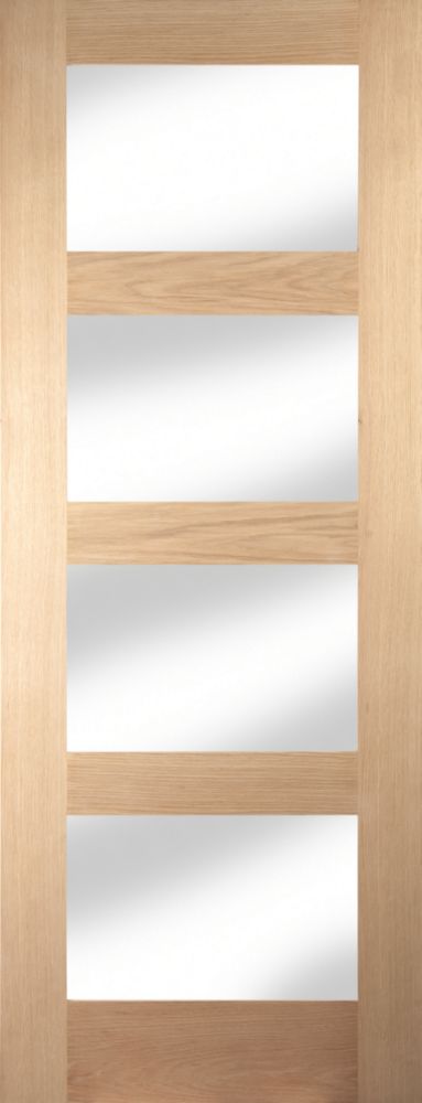 Jeld Wen Shaker Glazed Unfinished Shaker Glazed Interior Door 2040