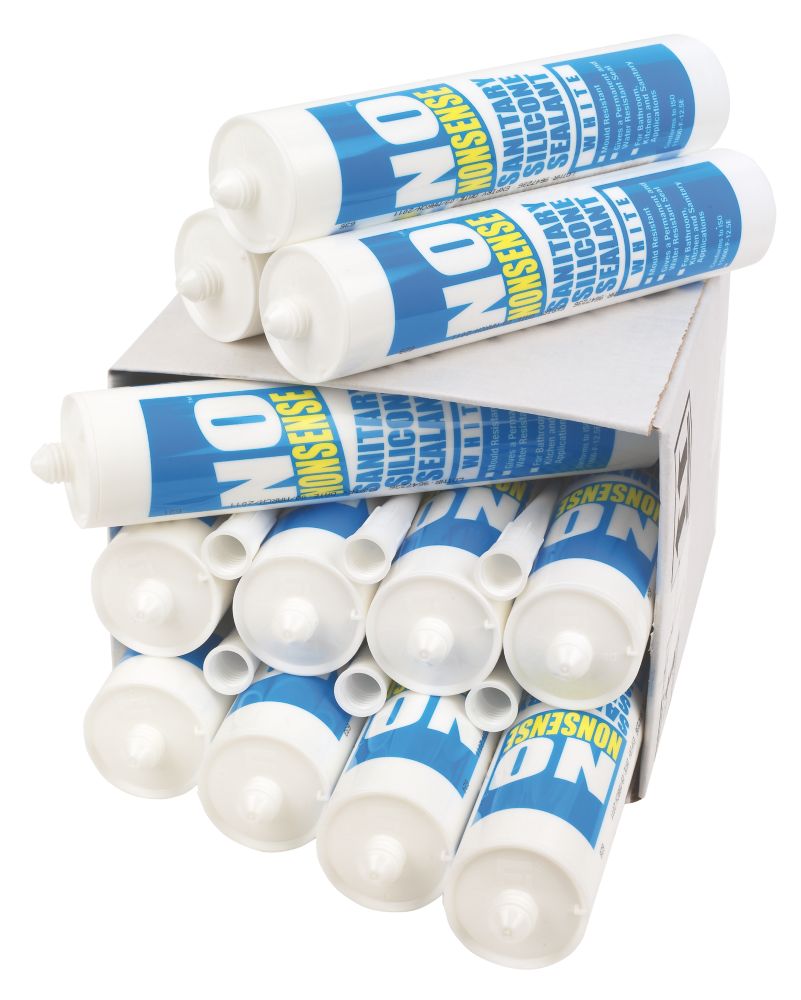 No Nonsense Sanitary Silicone White 310ml 12 Pack