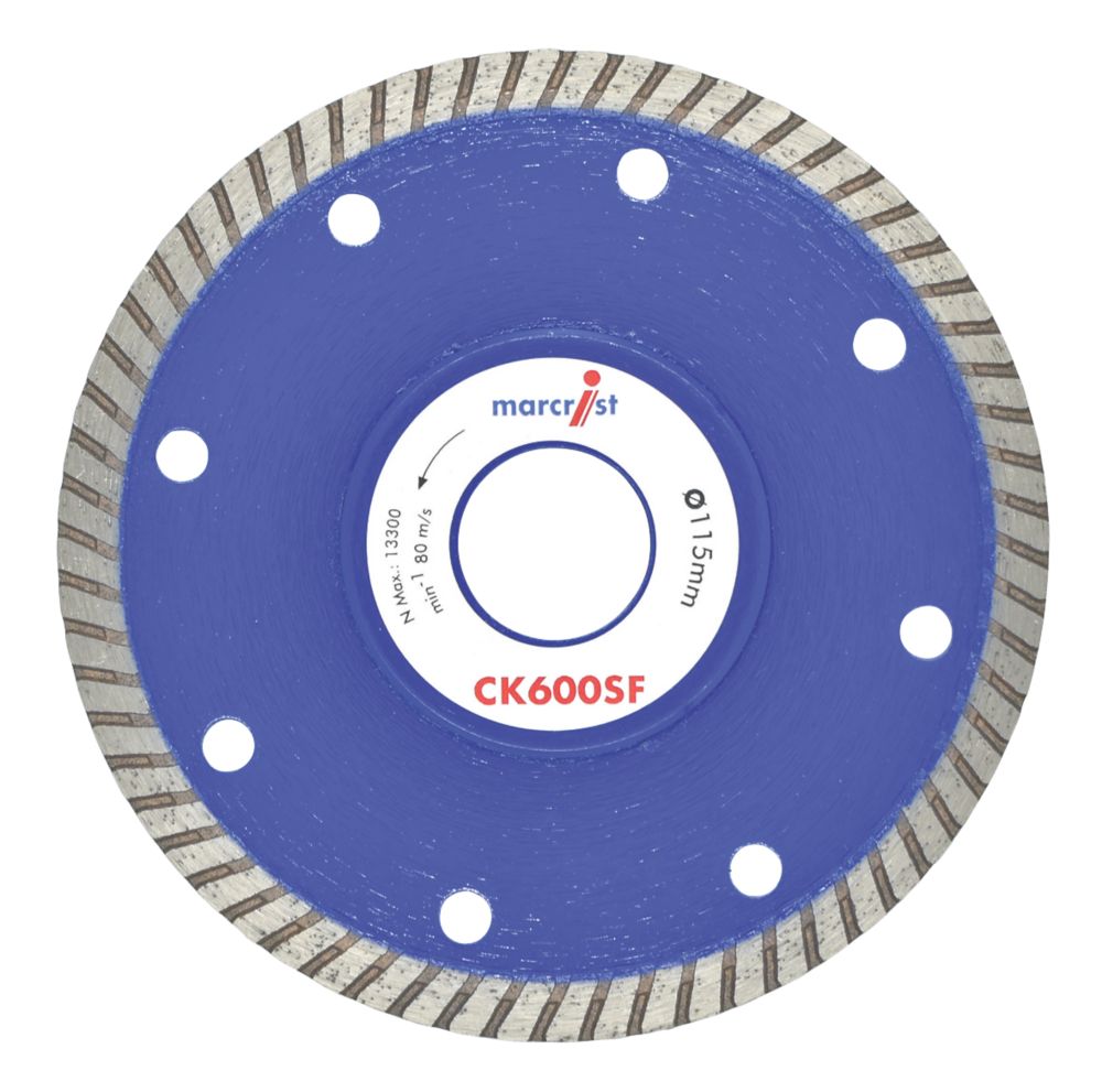 Marcrist Ck600sf Tile Turbo Tile Cut Blade 115 X 22 23mm Diamond Turbo Blades Screwfix Com