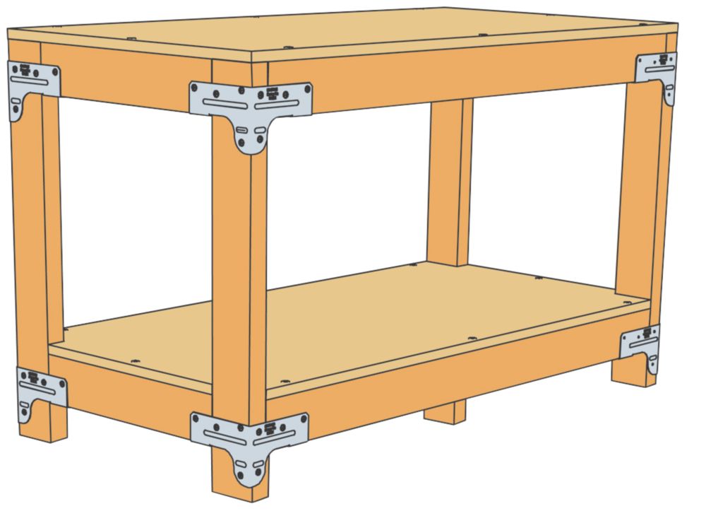 Simpson Strong Tie Workbench Kit Metallic Galvanised Steel X