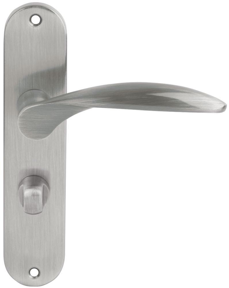 Smith & Locke Crantock Fire Rated LoB Bathroom Door Handles Pair Brushed Nickel Reviews