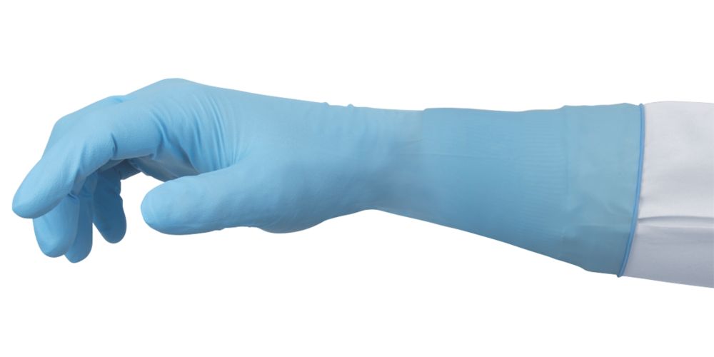 Ansell 93-163 Touch N Tuff Nitrile Powder-Free Disposable Gloves Blue Large 100 Pack