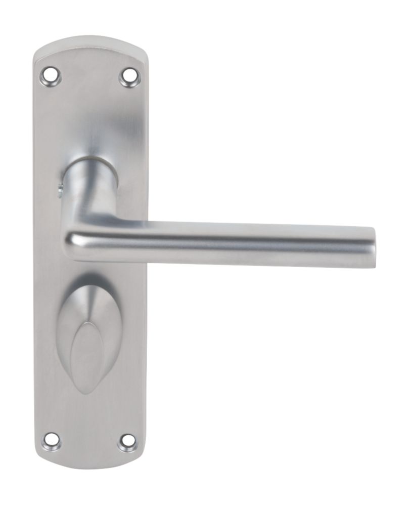 Smith & Locke Uno Fire Rated Bathroom Door Handles Pair Satin Chrome Reviews