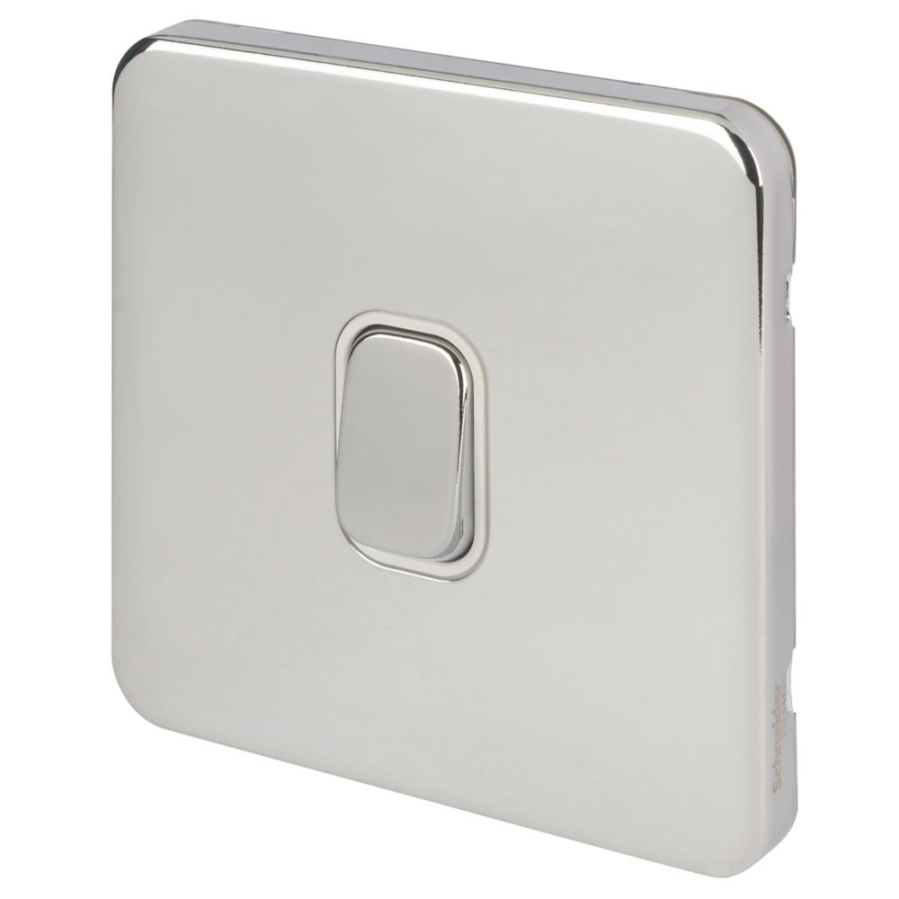 Schneider Electric Lisse Deco 10A 1-Gang 2-Way Retractive Switch Polished Chrome with White Inserts Reviews