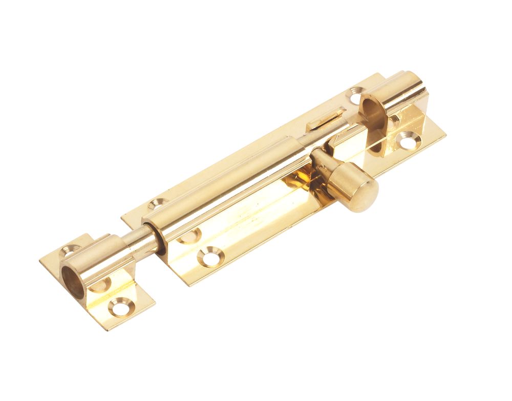 Straight Door Bolt Polished Brass 76mm Reviews