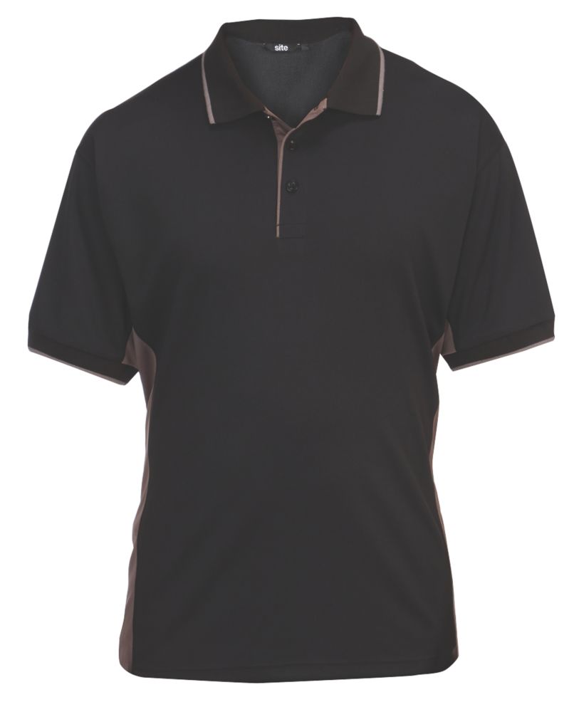 Site Barchan Moisture Wicking Polo Shirt Black Medium 44½