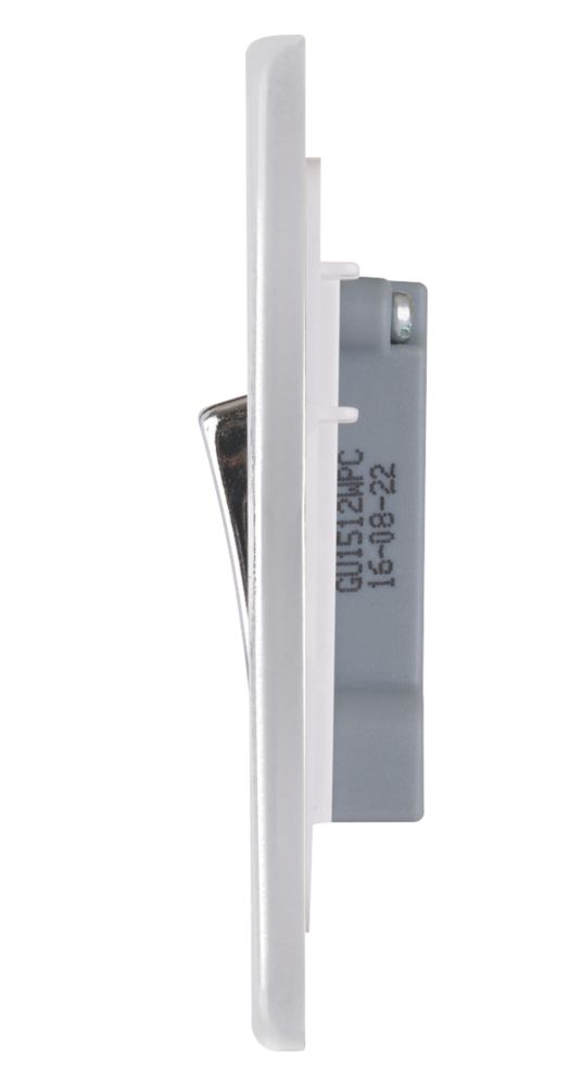 Schneider Electric Ultimate Low Profile 16AX 1-Gang 2-Way Light Switch Polished Chrome with White Inserts