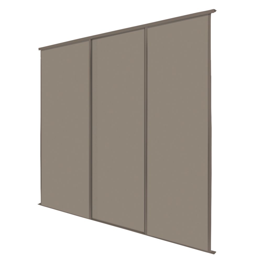 Spacepro Classic 3 Door Sliding Wardrobe Door Kit Stone Grey 2672