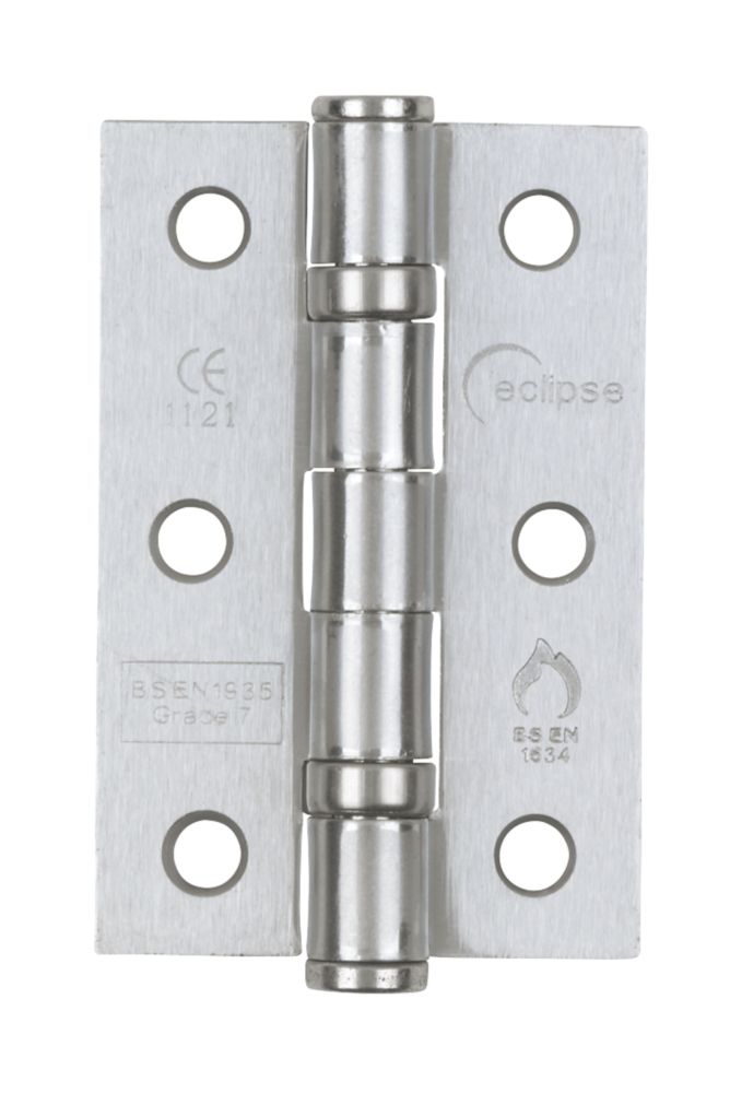 Eclipse Fire Door Ball Bearing Hinges Fire Rated 76 x 51mm 2 Pack Reviews