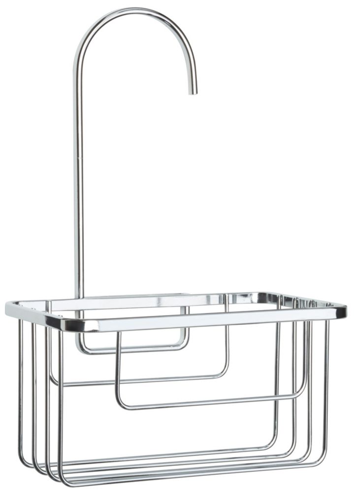 chrome bathroom storage caddy