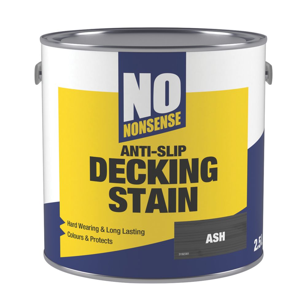 No Nonsense Anti-Slip Quick-Drying Decking Stain Ash 2.5Ltr Reviews