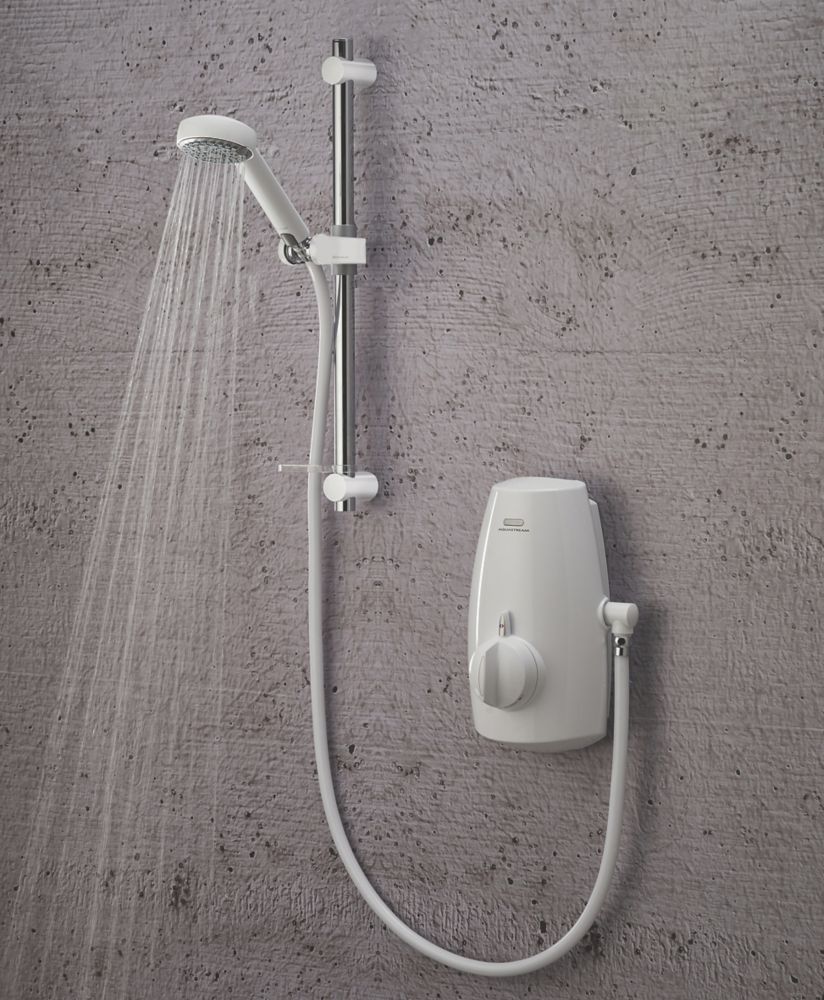 Aqualisa Aquastream Gravity-Pumped White Thermostatic Power Shower