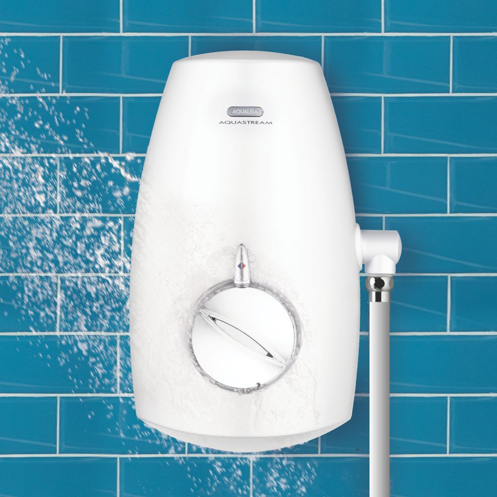 Aqualisa Aquastream Gravity-Pumped White Thermostatic Power Shower