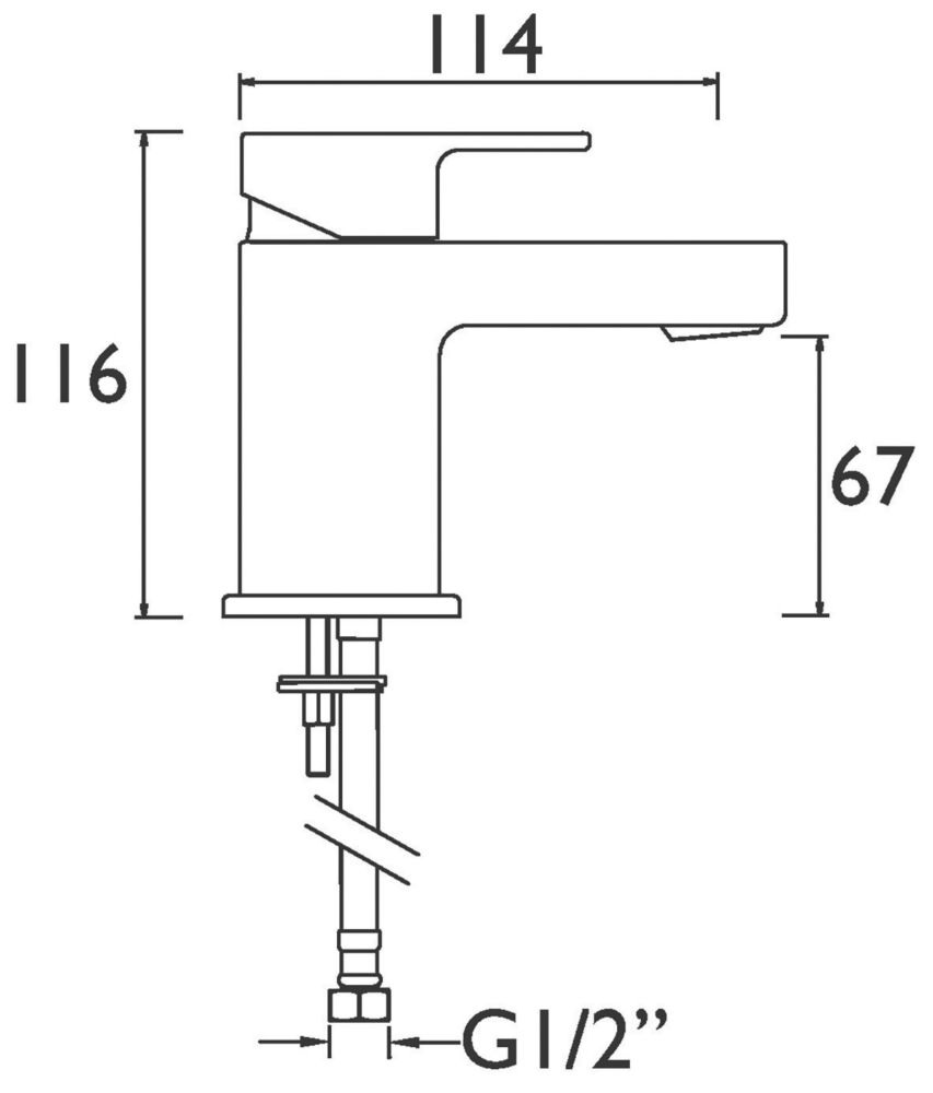 Bristan Frenzy Basin Mono Mixer Tap with Clicker Waste