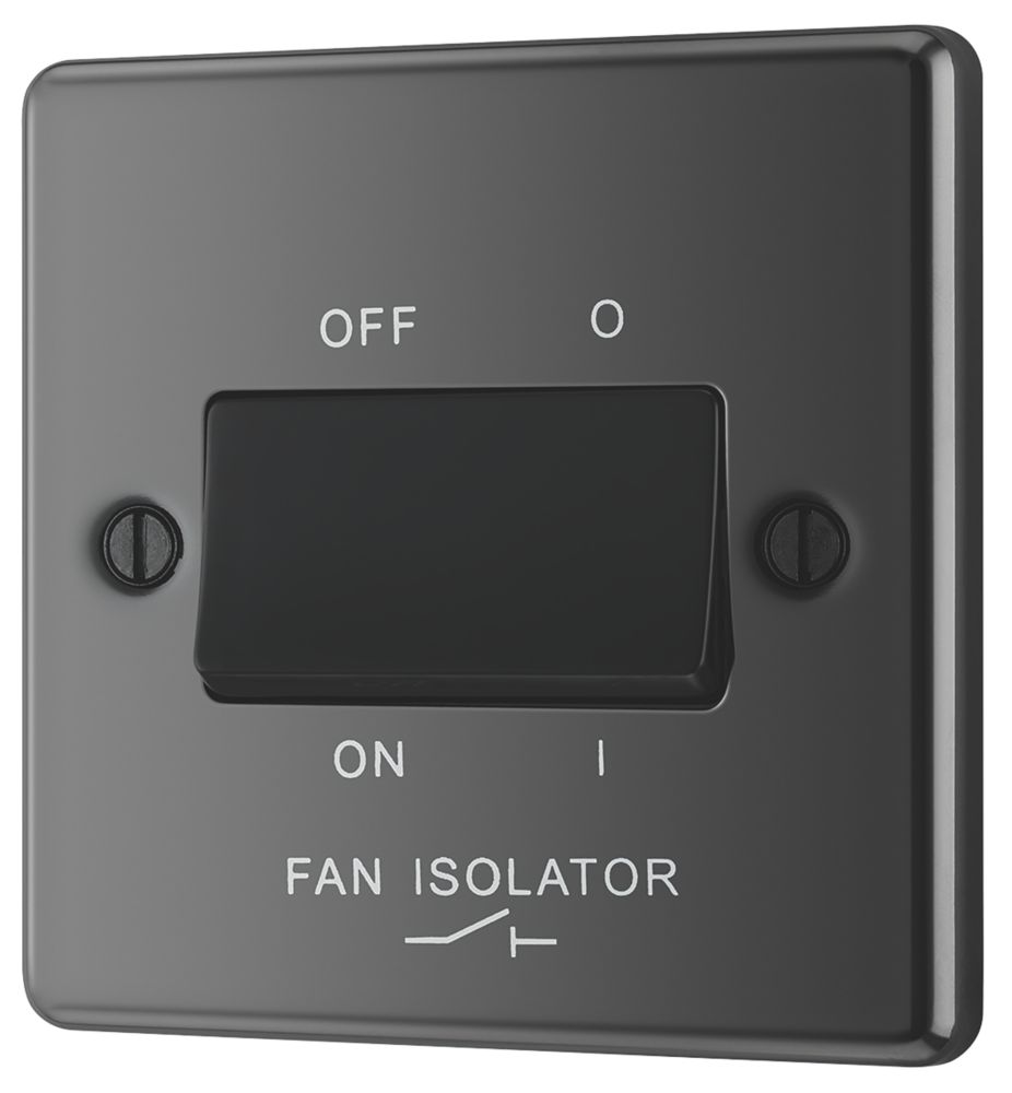 LAP 10AX 1-Gang 3-Pole Fan Isolator Switch Black Nickel with Black Inserts Reviews