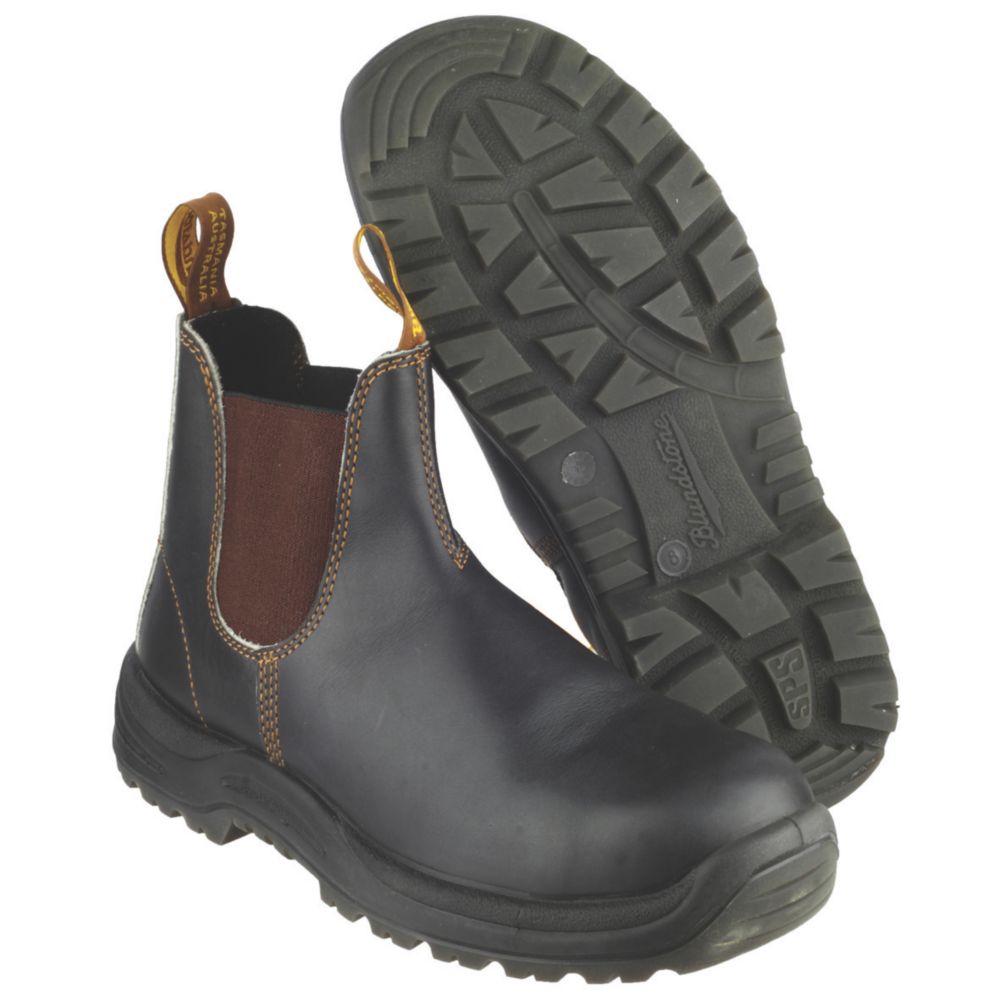 Blundstone 062 Safety Dealer Boots Brown Size 10