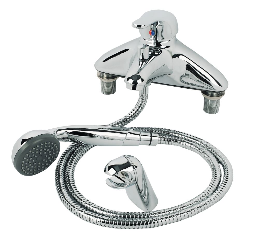 Swirl Deck Mounted Bath Shower Mixer Tap Bath Taps Screwfix Com