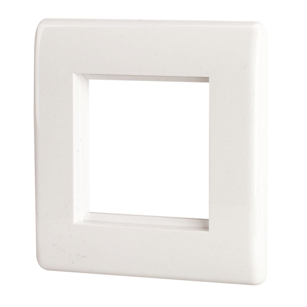 LAP 1-Gang Front Plate with Double Module Aperture White Reviews