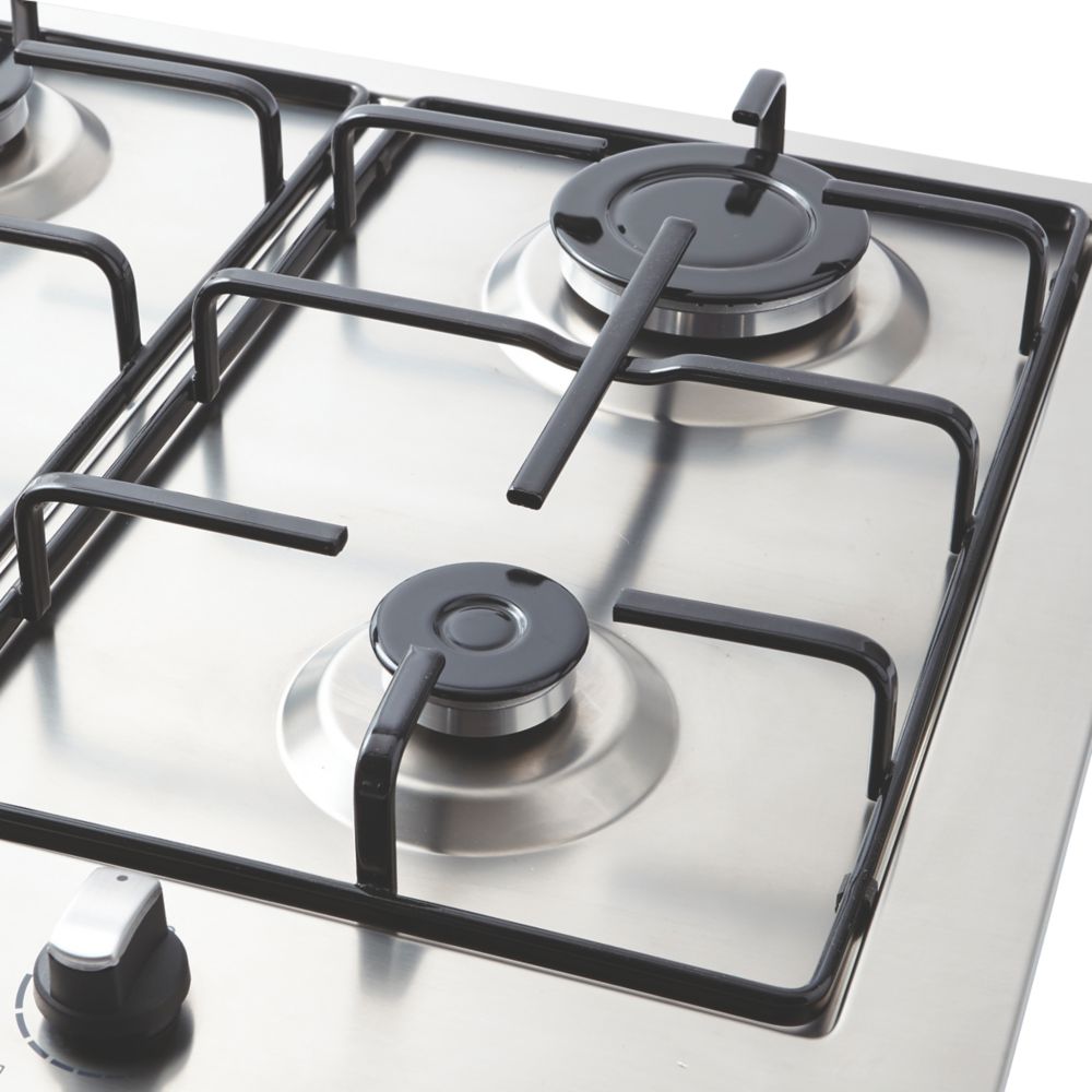 Cooke & Lewis GASUIT4 Gas Hob Stainless Steel 83 x 580mm