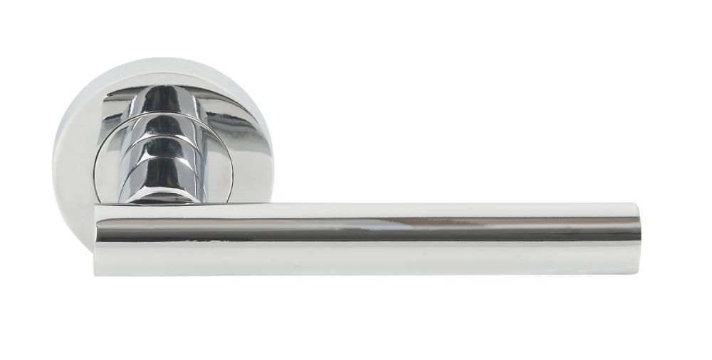 Smith & Locke T Bar Fire Rated Lever on Rose Door Handles Pair Polished Chrome Reviews