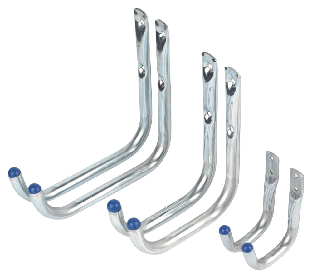 Smith & Locke Light Duty Storage Hooks Zinc-Plated / Blue Tips 6 Pcs Reviews