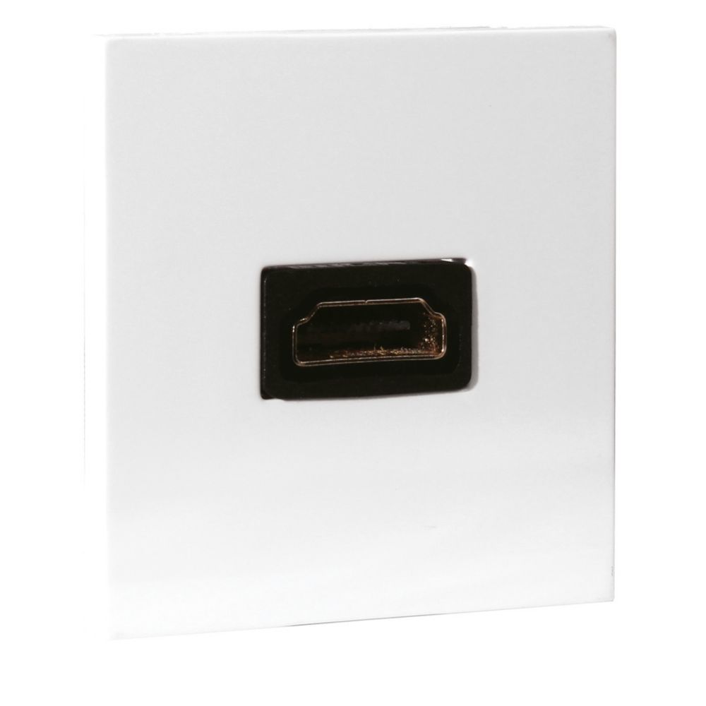 LAP 1-Gang HDMI Grid Module White