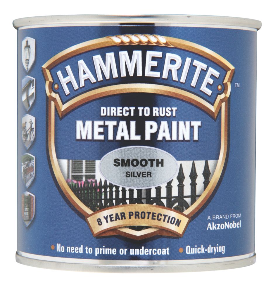 Hammerite Smooth Metal Paint Silver 250ml Reviews