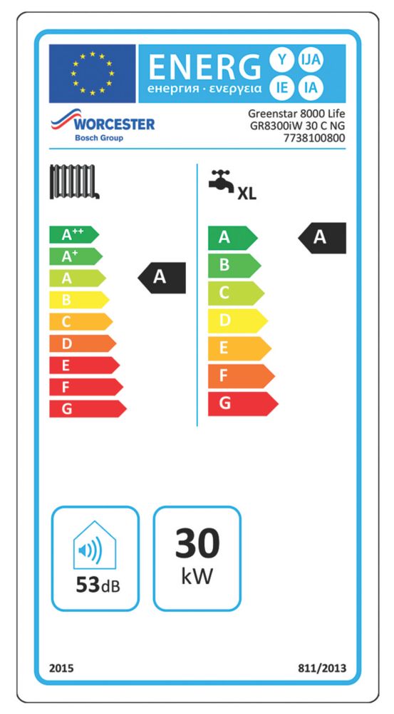 Worcester Bosch Greenstar 8000 Life 30c Gas Combi Boiler Boilers Screwfix Com