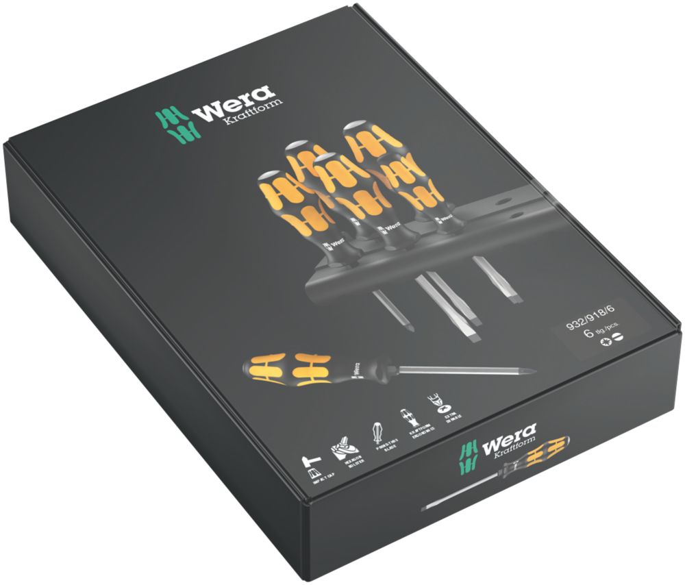 Wera Kraftform Plus Mixed Chisel Chiseldriver Set 6 Pieces