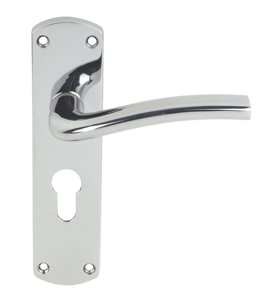 Smith & Locke Cuatro Fire Rated LoB Euro Lock Door Handles Pair Polished Chrome Reviews