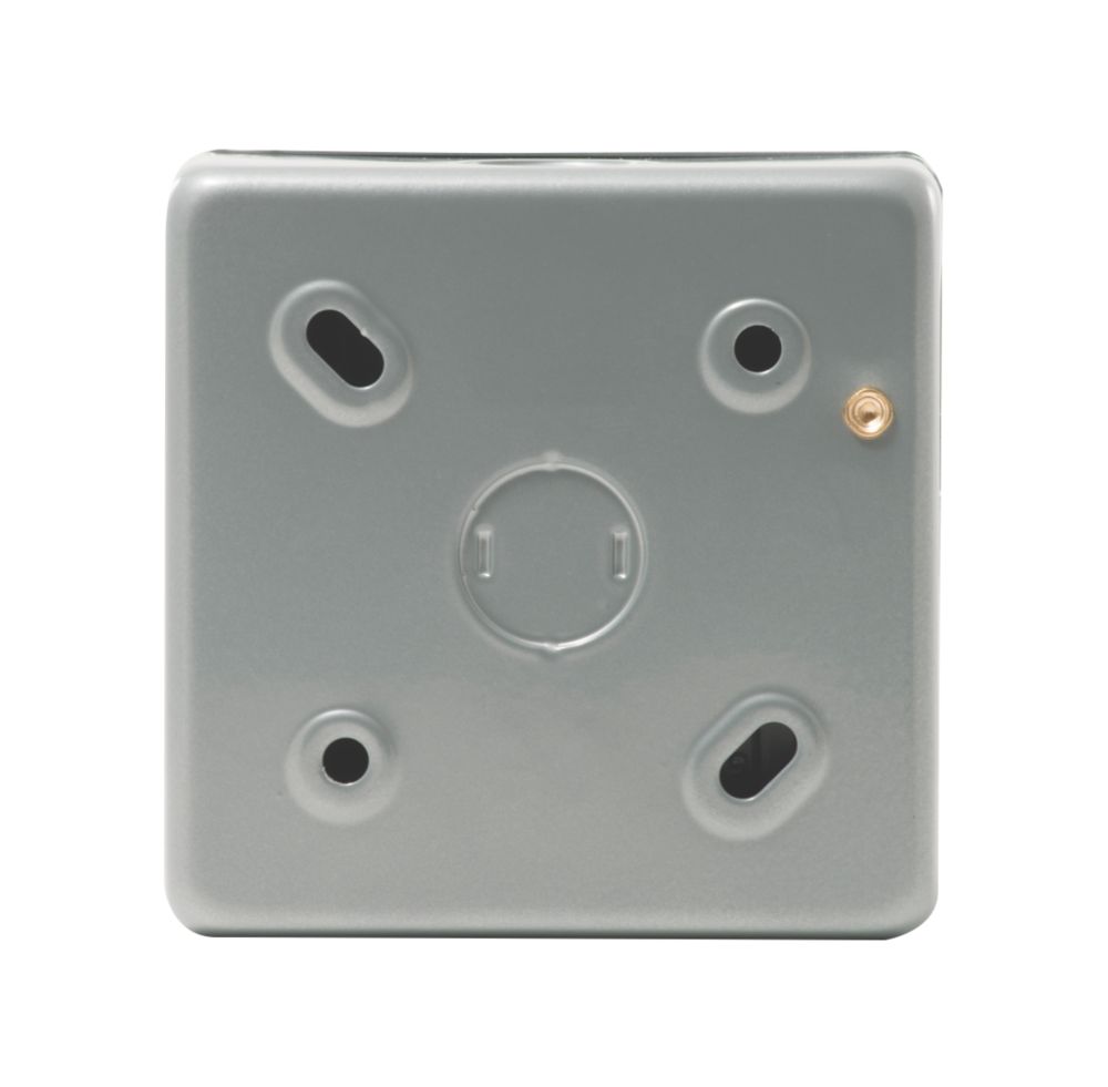 British General 13A Unswitched Metal Clad Passive Fused Spur & Flex Outlet with White Inserts