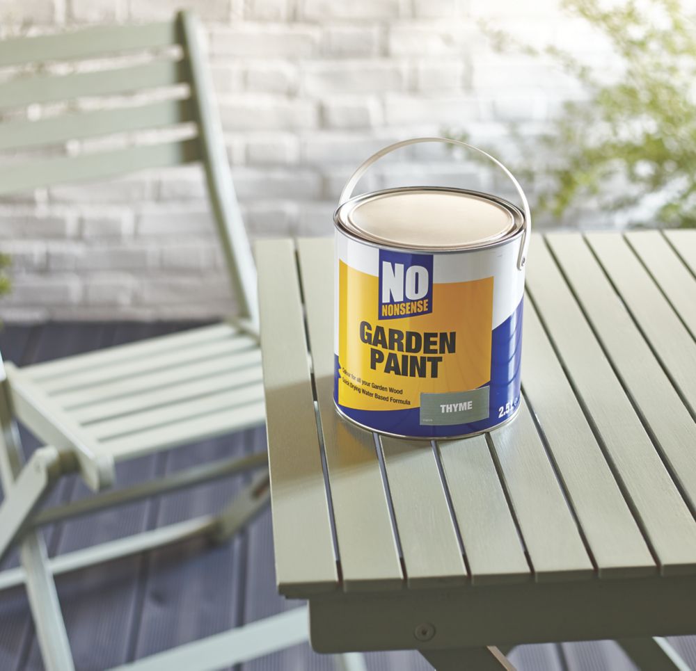 No Nonsense Garden Colour Wood Paint Semi-Matt Thyme 2.5Ltr