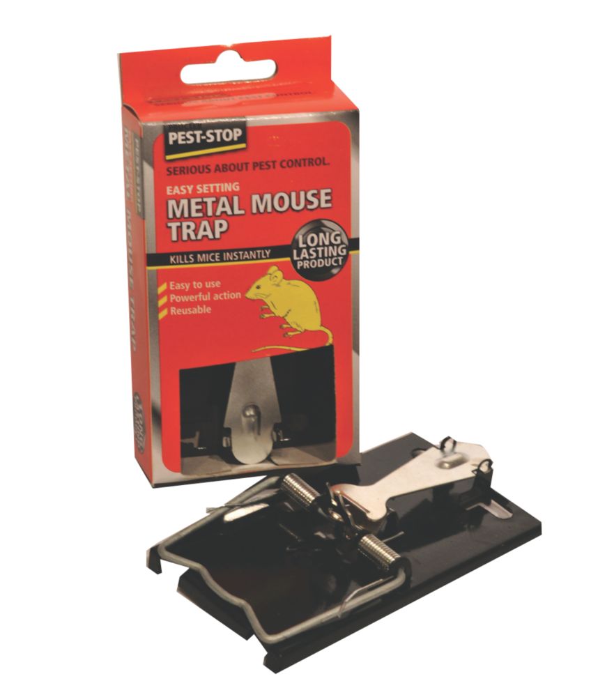 Pest-Stop Easy-Setting Metal Mousetraps 4 Pack