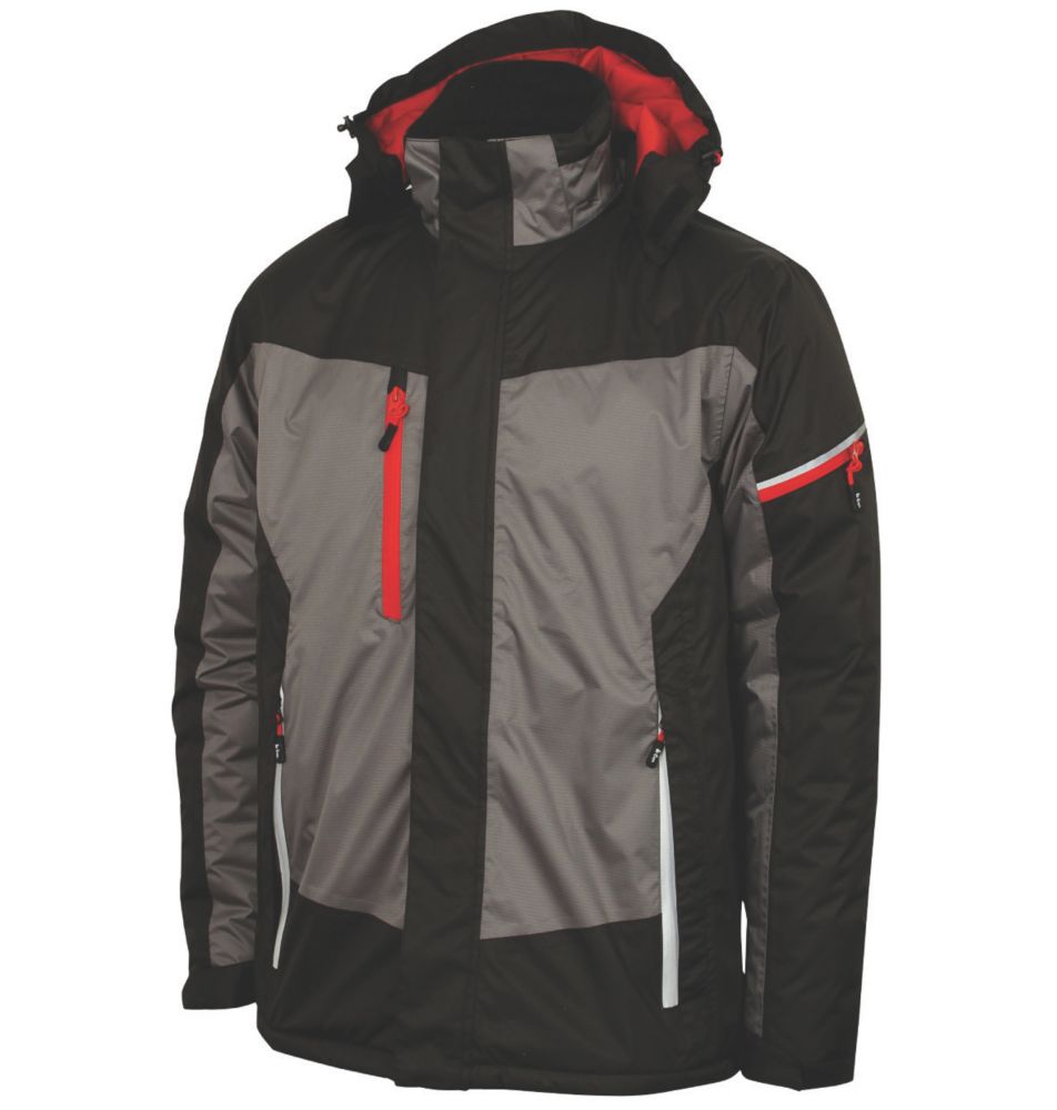 Lee Cooper LCJKT446 Padded Jacket Black / Grey X Large 44