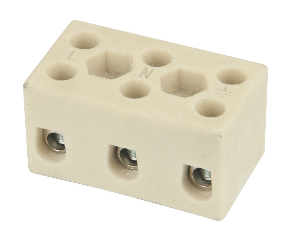 Hylec Triple Pole 32A Steatite Ceramic Terminal Blocks Pack of 5 Reviews