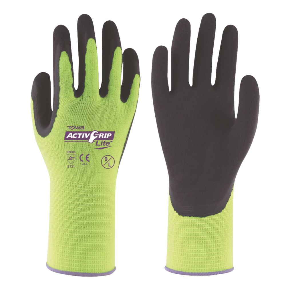 Towa ActivGrip Lite Cut-Resistant Gloves Black / Yellow Medium Reviews