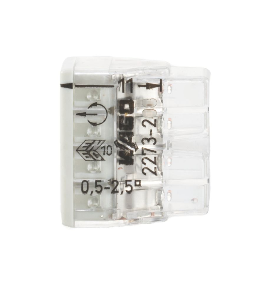 Wago 8-Way Push-Wire Connectors 24A Pack of 50