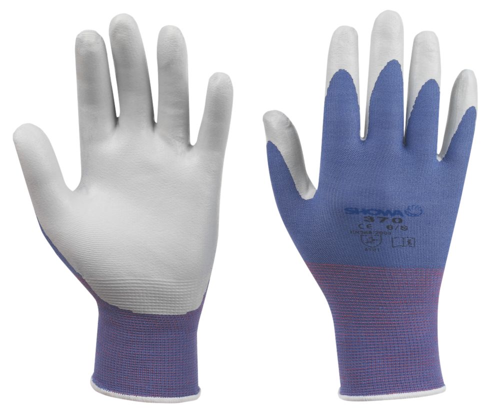 Showa 370 Floreo Nitrile Gloves Blue Small