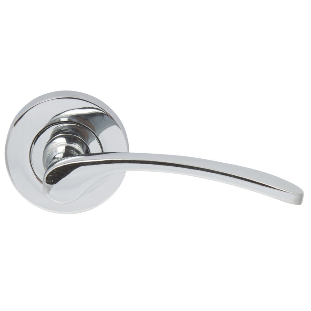 Hafele Drayton Lever on Rose Door Handles Pair Polished Chrome Reviews