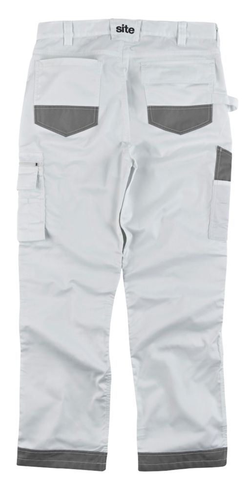 Site Jackal Work Trousers White / Grey 36