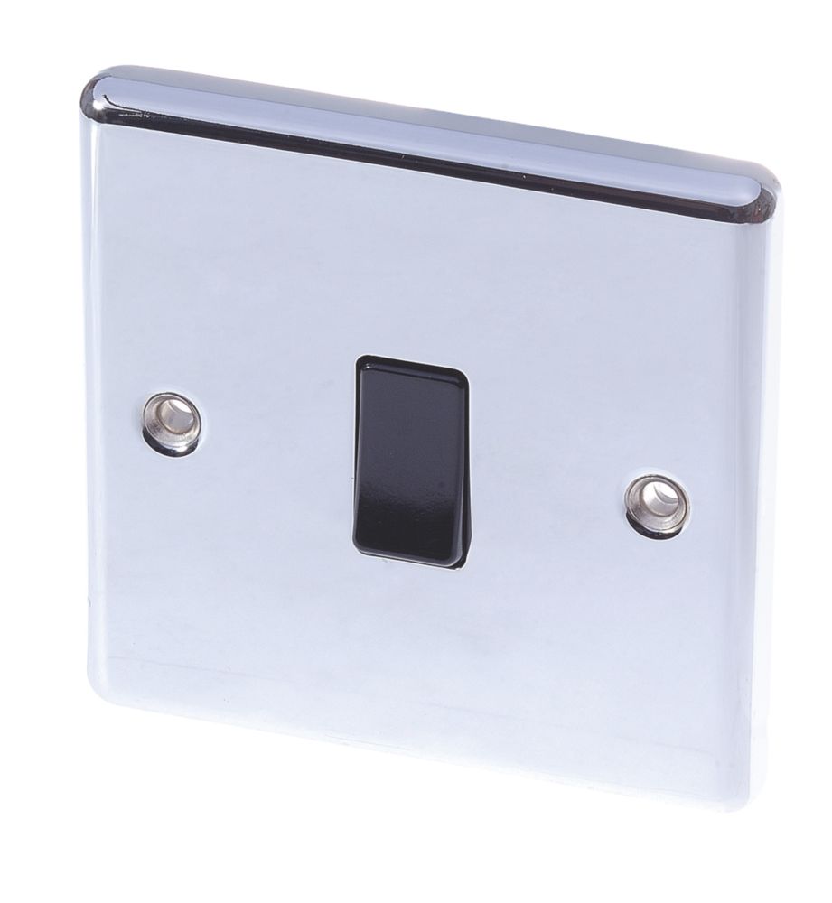 LAP 10AX 1-Gang 2-Way Light Switch Polished Chrome with Black Inserts Reviews